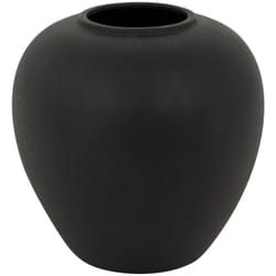 Atmosphera - Vase boule Rily céramique noir H22cm créateur d'intérieur