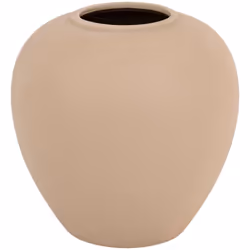 Ce ravissant vase boule "Rily" Atmosphera apportera de la luminosité dans votre intérieur. Il est en céramique mat avec une t ...