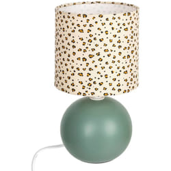 Atmosphera - Lampe céramique enfant Timéo motif léopard vert H25cm créateur d'intérieur