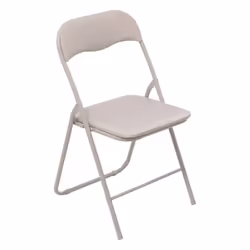 Chaise pliante en PVC - Beige