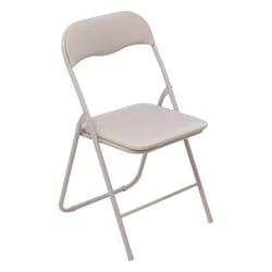 Chaise pliante en PVC - Beige