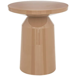 Atmosphera - Table d appoint totem Sita métal beige D38cm créateur d'intérieur