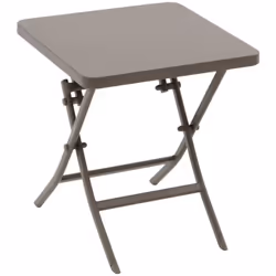 Idéale pour aménager un petit espace extérieur, la table d'appoint de jardin carrée "GREENSBORO" Hespéride allie design et pr ...