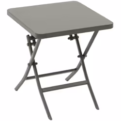 Idéale pour aménager un petit espace extérieur, la table d'appoint de jardin carrée "GREENSBORO" Hespéride allie design et pr ...