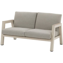 Canapé de jardin Axiome argile 2 places en aluminium et polyester - Hespéride