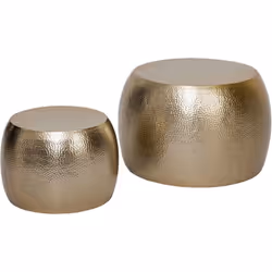 Infusez votre espace de vie avec une touche de luxe grâce au Lot de 2 Tables Basses Issam Doré de Atmosphera. Conçues pour ca ...