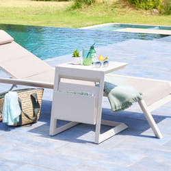Hesperide - Table d appoint de jardin carrée Allure argile 55 x 45 x 55cm en aluminium - Hespéride