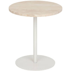 Atmosphera - Table d appoint Celen travertin blanc 40x45cm créateur d'intérieur