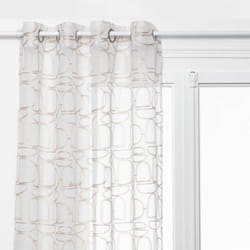 Voilage broderie Hania beige 140x240cm Atmosphera créateur d'intérieur