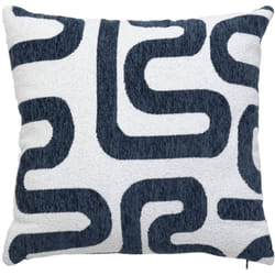 Atmosphera - Coussin jacquard Safina bleu égéen 40x40cm créateur d'intérieur