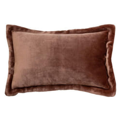 Atmosphera - Coussin Flanelle Cuddly Marron 38x58cm Créateur D'Intérieur