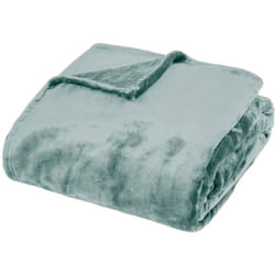 Atmosphera - Plaid flanelle Cuddly bleu 180x230cm créateur d'intérieur