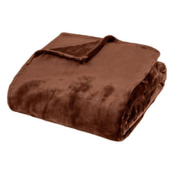 Atmosphera - Plaid Flanelle Cuddly Marron 180x230cm Créateur D'Intérieur