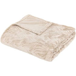 Atmosphera - Plaid flanelle Roy beige 180x230cm créateur d'intérieur
