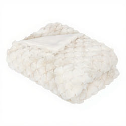 Atmosphera - Plaid Fourrure Ariel Beige 120x160cm Créateur D'Intérieur