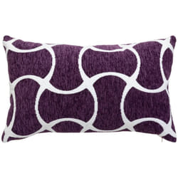 Atmosphera - Housse de coussin Jeni chenille violet 50x30cm créateur d'intérieur