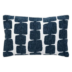 Housse De Coussin Chenille Design Bleu 30x50 Cm