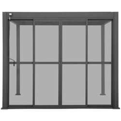 Hesperide - Portes coulissantes pour pergola bioclimatique Evora - 1 3 côté - 3,4 x 2,3 m Graphite - Hespéride