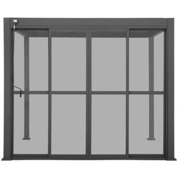 Hesperide - Portes coulissantes pour pergola bioclimatique Evora grand modèle - 1 3 côté 2,7 x 2,3 m Graphite - Hespéride