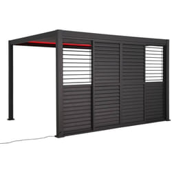 Hesperide - Persienne coulissante pour pergola bioclimatique Evora 3,4 x 2,3m Graphite - Hespéride