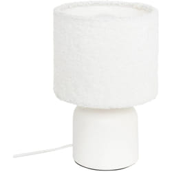 Atmosphera - Lampe à poser Bona bouclette blanc H22cm créateur d'intérieur