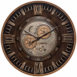 Pleine d'authenticité, l'horloge mécanique "Yoni" Atmosphera déposera une touche industrielle dans votre intérieur. Elle poss ...