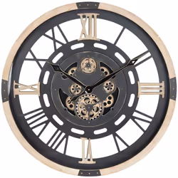 Grand horloge murale KENT avec mécanisme visible - design unique et matériaux durables Design élégant : Grande horloge murale ...