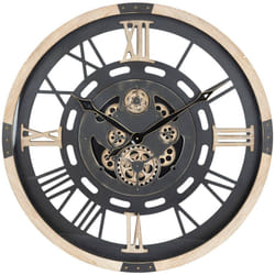 Atmosphera - Horloge mécanique bois D80cm créateur d'intérieur
