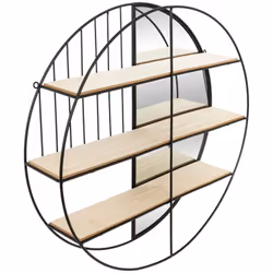 L'étagère murale avec miroir "Zina" Atmosphera trouvera naturellement sa place dans un intérieur moderne. De plus, elle dispo ...