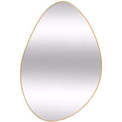 Miroir "Roman" Atmosphera. Sa forme organique très tendance associée à la couleur dorée de son cadre, plus intemporelle, font ...