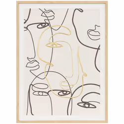 Très artistique, la toile imprimée encadrée "Coralie" Atmosphera trouvera idéalement sa place dans un intérieur au style cont ...