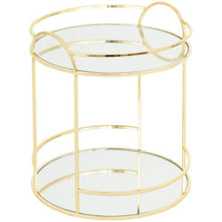Atmosphera - Plateau miroir 2 étages Feel doré H24cm créateur d'intérieur