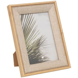 Atmosphera - Cadre photo Zera tissu beige 10x15cm créateur d'intérieur