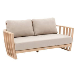 Canapé de jardin en eucalyptus 3 places LEMINDO - Beige