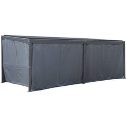 Hesperide - Rideaux pour pergola biocliamtique Avila Ardoise 6 x 3,5m en polyester - Hespéride