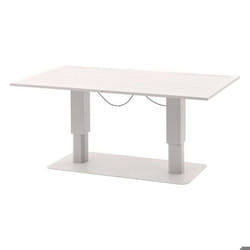Table de jardin relevable rectangulaire Salimia avoine 150 x 80 x 69cm en aluminium  - Hespéride - Blanc