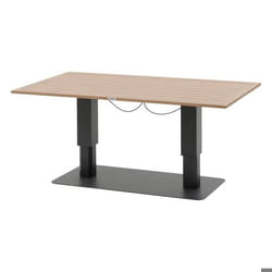 Table de jardin relevable rectangulaire Salimia graphite & honey 150 x 80 x 69cm en aluminium  - Hespéride - Gris graphite