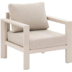 Fauteuil de salon de jardin Évasion argile polyester et aluminium - Hespéride