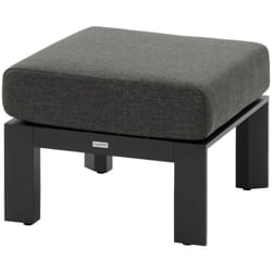 Pouf de jardin Évasion graphite aluminium et oléfine - Hespéride