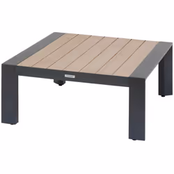 Avec ses dimensions généreuses, la table basse de jardin carrée "ÉVASION" Hespéride est idéale pour concevoir un salon de jar ...