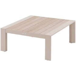 Hesperide - Table basse de jardin carrée Évasion argile & lin 87 x 87cm en aluminium - Hespéride