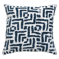Housse De Coussin Jeni Chenille Bleu Égéen 40x40cm Atmosphera Créateur D'Intérieur