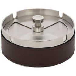 Atmosphera - Cendrier métal Jule marron D10cm créateur d'intérieur