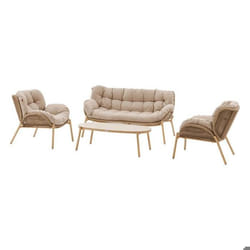 Salon de jardin 5 places MELOANE - Beige