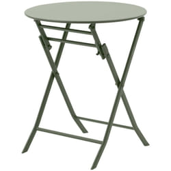 Hesperide - Table de jardin pliante ronde Greensboro vert laurier 2 places en acier - Hespéride