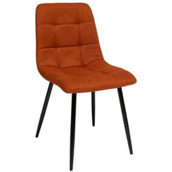 Atmosphera - Chaise tissu Sirac ambre pieds métal