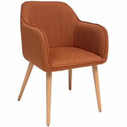 Avec sa couleur lumineuse, le fauteuil de table "Visoca" Atmosphera rendra votre salon très chaleureux pour recevoir vos invi ...
