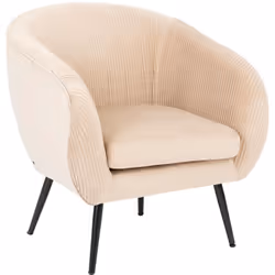 Offrez-vous une touche de luxe et de confort avec le Fauteuil en Velours Solaro Beige d'Atmosphera. Ce fauteuil, élégamment c ...
