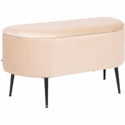 Idéal dans une chambre ou une entrée, le banc coffre en velours "Solaro" Atmosphera vous séduira par son élégance et sa prati ...