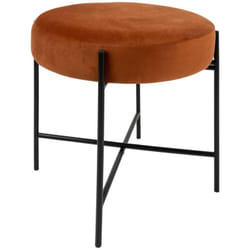 Tabouret Arty velours ambre - Atmosphera créateur d'intérieur